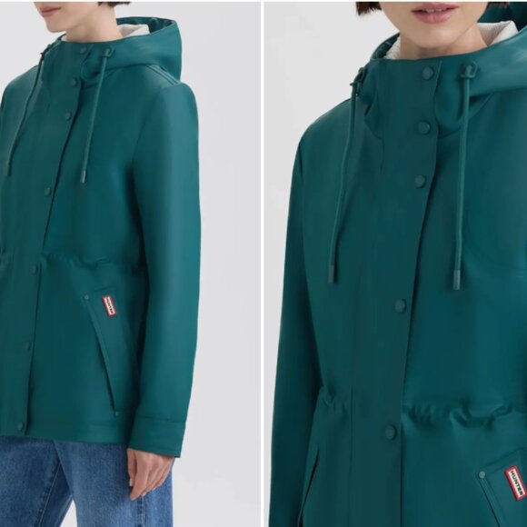 NEW HUNTER Acacia Rubberized Rain Jacket in Deep Ocean for women 825 8m4 - Picture 8 of 10